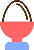 Eggcup Color Filled Icon vector