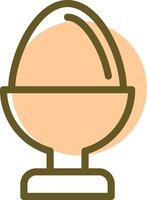 Eggcup Linear Circle Icon vector