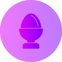 Eggcup Gradient Circle Icon vector