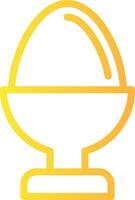 Eggcup Linear Gradient Icon vector