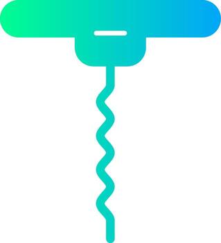 Corkscrew Solid Multi Gradient Icon vector