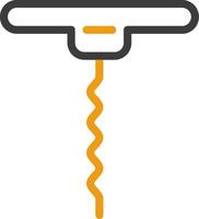 Corkscrew Glyph Two Color Icon vector