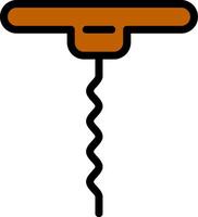 Corkscrew Line Filled Icon vector