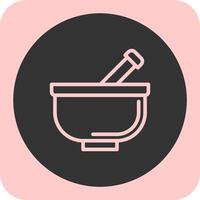 Pestle Linear Round Icon vector