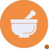 Pestle Glyph Shadow Icon vector