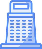 Grater Line Filled Blue Icon vector