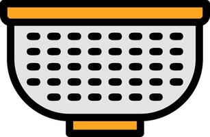 Colander Line Filled Icon vector