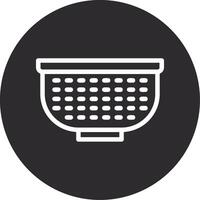 Colander Inverted Icon vector