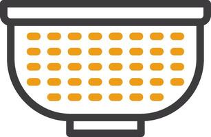 Colander Line Circle Icon vector