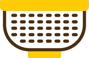 Colander Yellow Lieanr Circle Icon vector