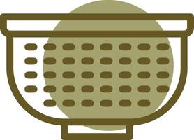 Colander Linear Circle Icon vector