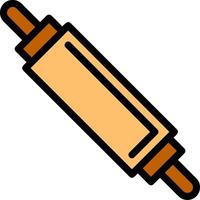 Rolling Pin Line Filled Icon vector