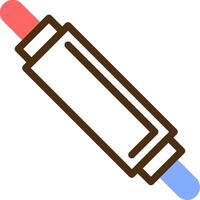 Rolling Pin Color Filled Icon vector