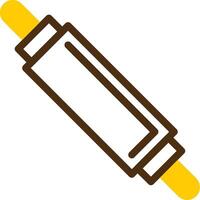 Rolling Pin Yellow Lieanr Circle Icon vector