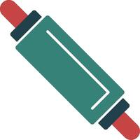 Rolling Pin Glyph Two Color Icon vector