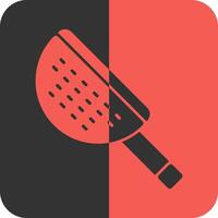 Strainer Red Inverse Icon vector