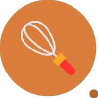 Whisk Flat Shadow Icon vector