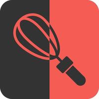 Whisk Red Inverse Icon vector