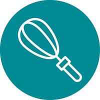 Whisk Outline Circle Icon vector