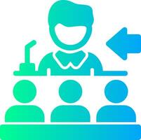 Speaker giving a speech Solid Multi Gradient Icon vector