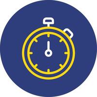 Timer Dual Line Circle Icon vector