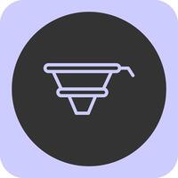 Funnel Linear Round Icon vector