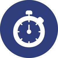 Timer Glyph Circle Icon vector