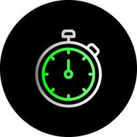 Timer Dual Gradient Circle Icon vector