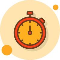 Timer Filled Shadow Circle Icon vector