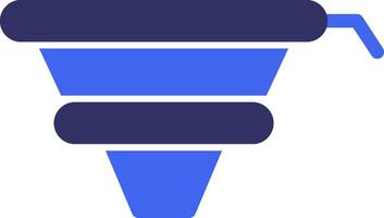 Funnel Solid Two Color Icon vector