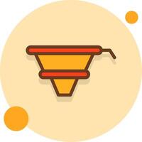 Funnel Filled Shadow Circle Icon vector