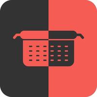 Sieve Red Inverse Icon vector