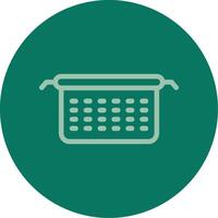 Sieve Line Multi color Icon vector