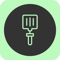 Spatula Linear Round Icon vector