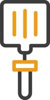 Spatula Line Circle Icon vector