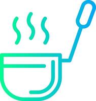 Ladle Linear Gradient Icon vector