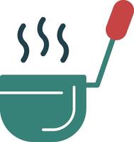 Ladle Glyph Two Color Icon vector