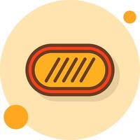 Placemat Filled Shadow Circle Icon vector