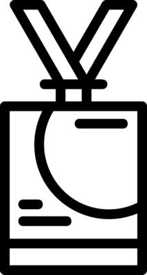 Conference badge Line Icon