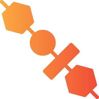 Skewer Solid Multi Gradient Icon vector