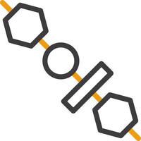 brocheta línea circulo icono vector