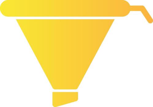 embudo sólido multi degradado icono vector