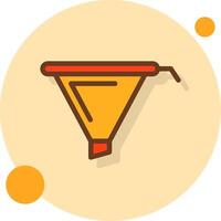 Funnel Filled Shadow Circle Icon vector