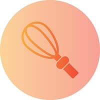 Whisk Gradient Circle Icon vector