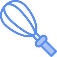 Whisk Line Filled Blue Icon vector