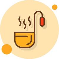 Ladle Filled Shadow Circle Icon vector