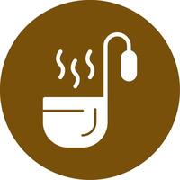 Ladle Glyph Circle Icon vector