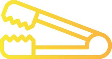 Tongs Linear Gradient Icon vector