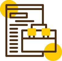 Job offer letter Yellow Lieanr Circle Icon vector