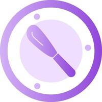 Tableware Spreader Glyph Gradient Icon vector